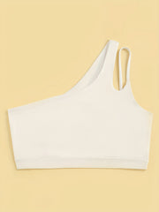 One Shoulder Strap Cami Crop Top Hollow Out Backless