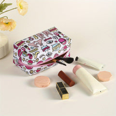 Cosmetics Letters Pattern Makeup Bag PU Roomy Creative Makeup Pouch