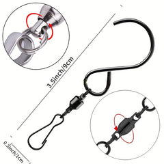 360 Degree Rotating Wind Chime Hook Outdoor Wind Turn Hanging Hook