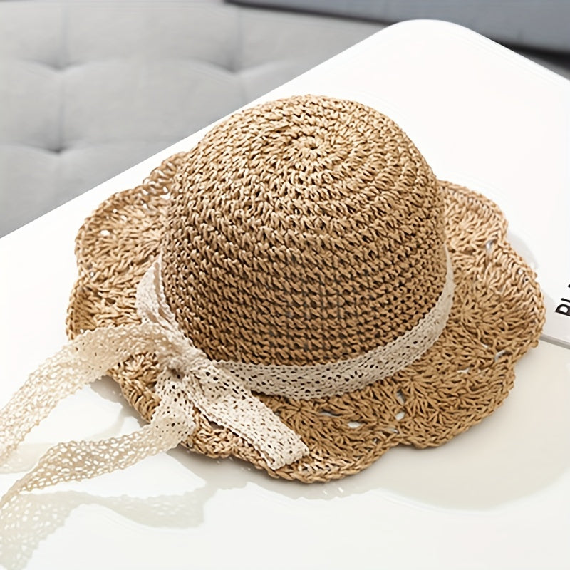 Sunshade Straw Hat for Kids 2-5 Years Old