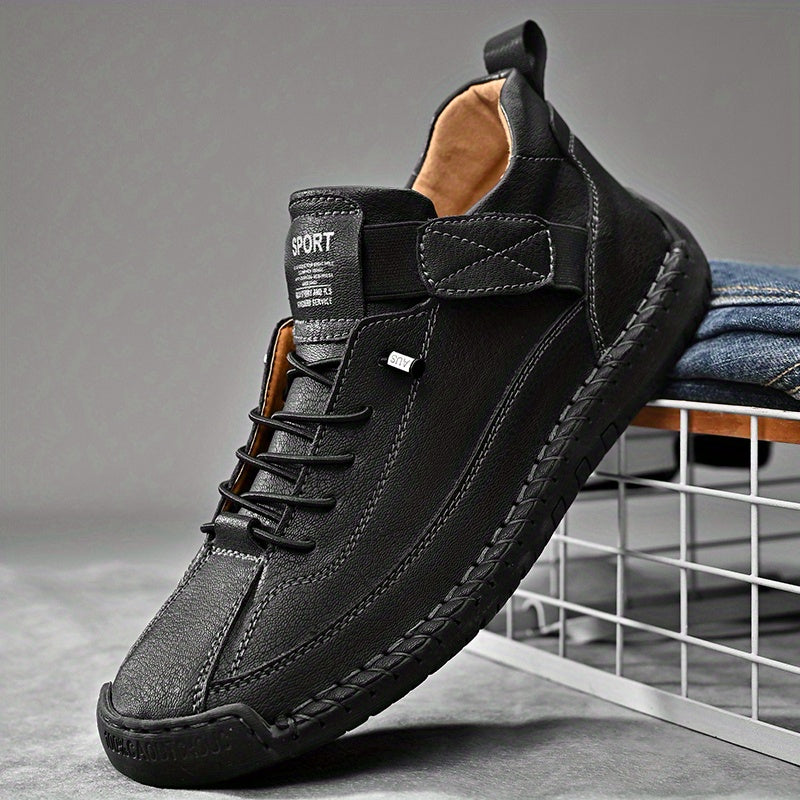 Men's Leather Loafers Dress Shoes Casual Work Shoe Brown US Male