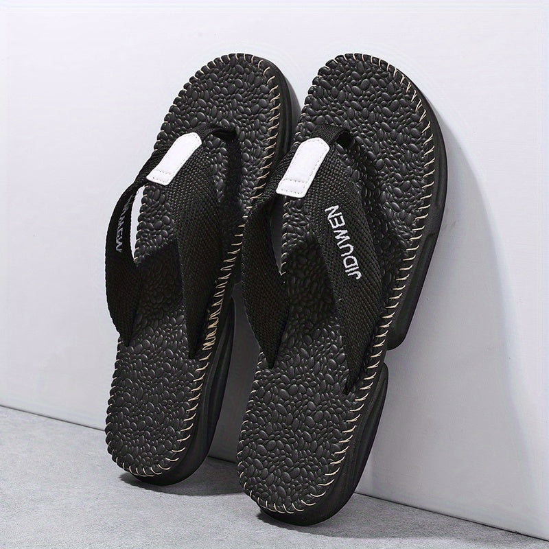 Men's Letter Print Thong Sandals Non Slip Flip flops