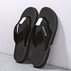 Men's Letter Print Thong Sandals Non Slip Flip flops