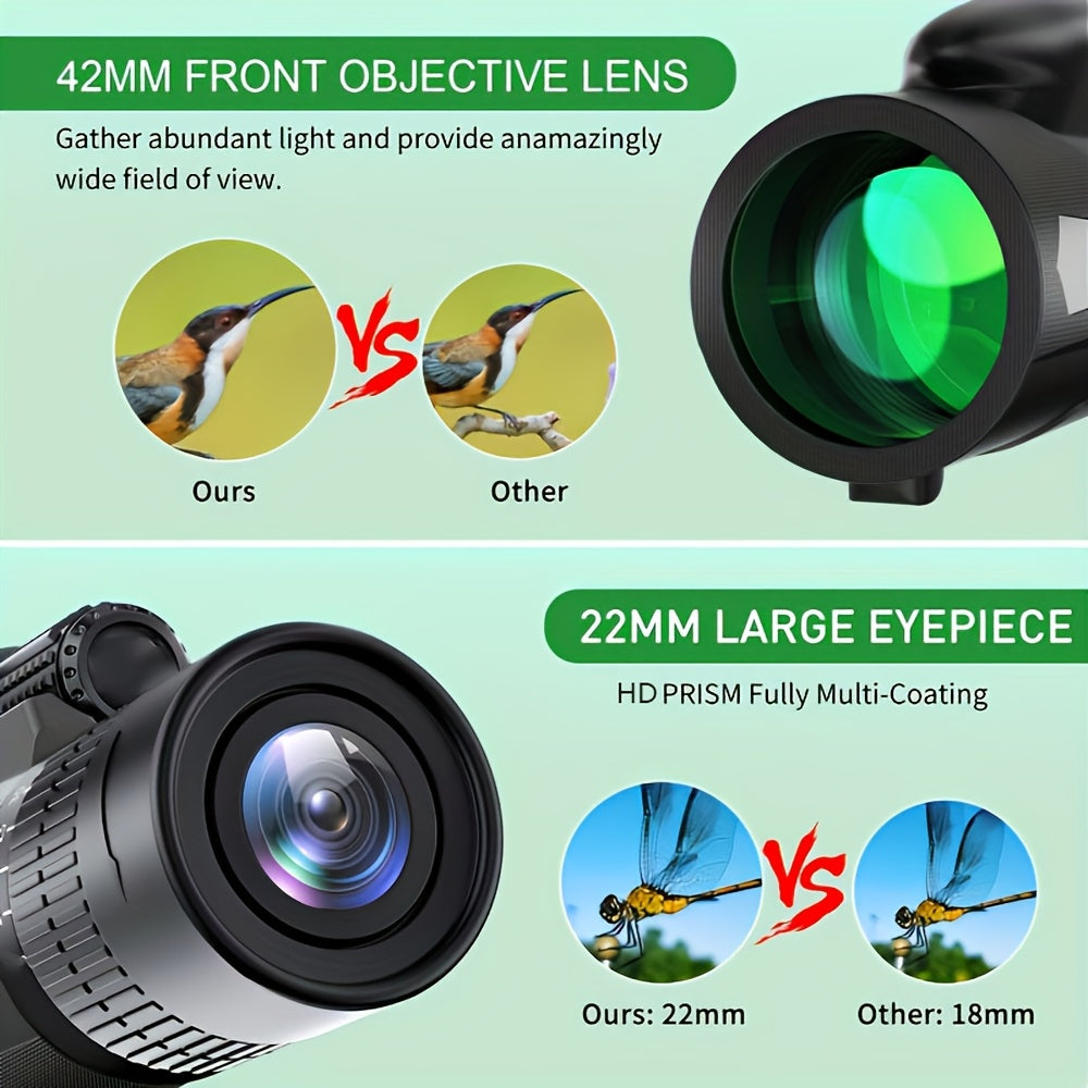 Zoomable Telescope with Tripod & Phone Holder for Single-Handed Photography