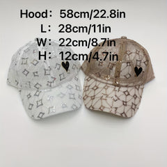 Sequin Embroidery Baseball Cap Solid Mesh Breathable Dad Hat Adjustable
