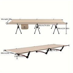 7075 Aluminum Portable Folding Bed 900D Wear-resistant