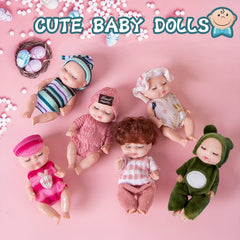 Set of 10 Mini Baby Toys 4 Inch Realistic Animal Costume Dolls