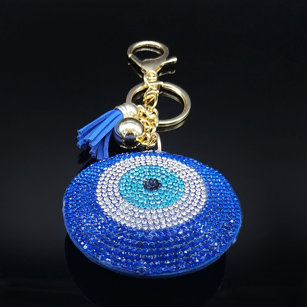 Vintage Turkey Crystal Keychain Bag Charm