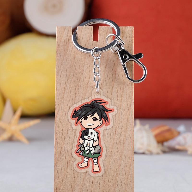 Anime Cartoon Figures Keychain Toys Double Sided Acrylic Keyring