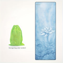 Non-Slip Flower Pattern Yoga Mat Towel Thin Breathable Absorbent Blanket