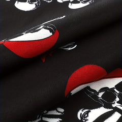 Men's Skull Print Square Scarf
