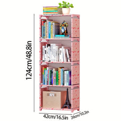 Modern Student Bookshelf Storage Rack Floor Desk