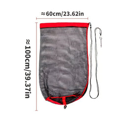 Portable Fish Protection Net Bag Oxford Edge Drawstring Fish Mesh Guard