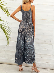 Boho Sleeveless Wide Leg Jumpsuit for Women