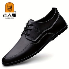 LAORENTOU Men's Leather Loafer Shoes Soft Sole Dress Shoes