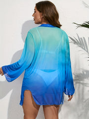 Kimono Ombre Print Cardigan