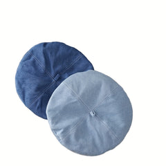 Iron Label Denim Beret Distressed Lightweight Painter Cap