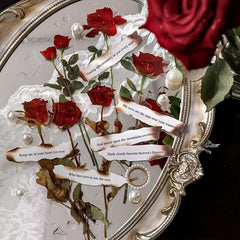 12pcs 3D Red Rose & Tulip Waterproof Stickers Set for Scrapbooking & Journaling