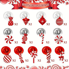 26pcs Christmas Candy Spiral Decorations Holiday Outdoor Yard Decor