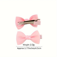 4pcs Girls Candy Bow Hair Clip And Sweet Hair Accessories