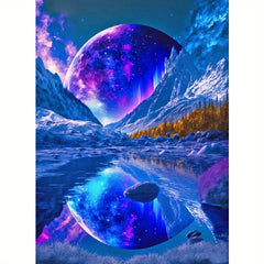 Mountain River Landscape Rhinestone Painting Kit Home Wall Decor