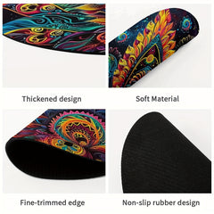 Colorful Flower Gaming Mouse Pad E sports Anti-slip Keyboard Pad