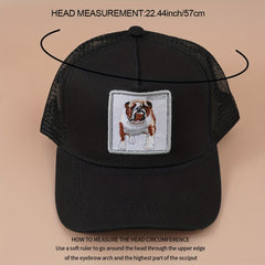 Animal Patch Baseball Cap Mesh Trucker Hat Sunscreen Dad Hats
