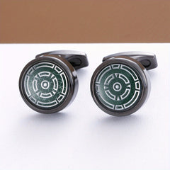 Stainless Steel Yellow Cuff French Shirt Cufflinks