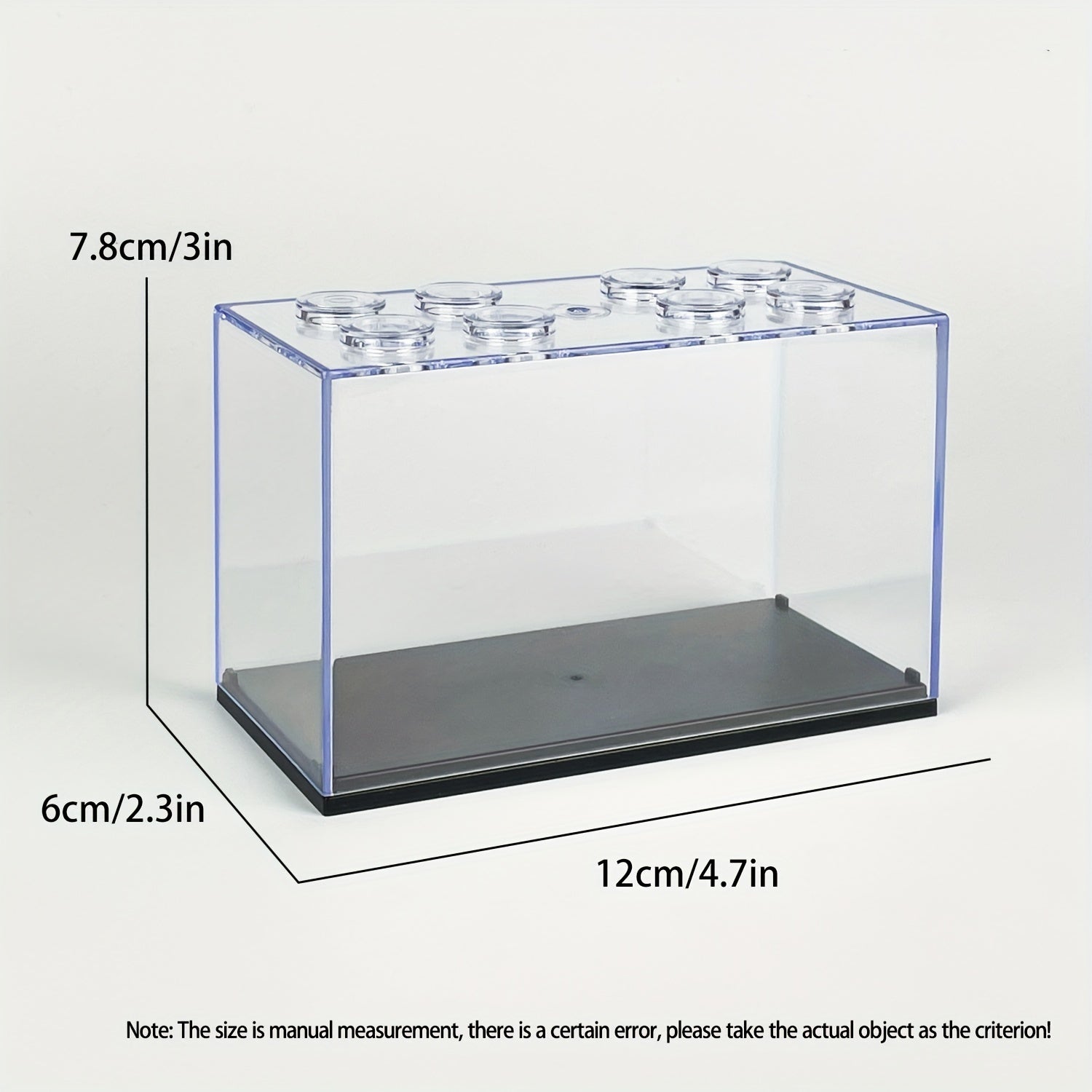Transparent display box for building block collection