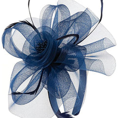 Mesh Feather Tea Party Hat Birdcage Veil Fascinator with Clip