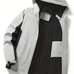 Boys Windbreaker Fleece-Lined Jacket Hooded Zip-Up Waterproof Kids Clothing