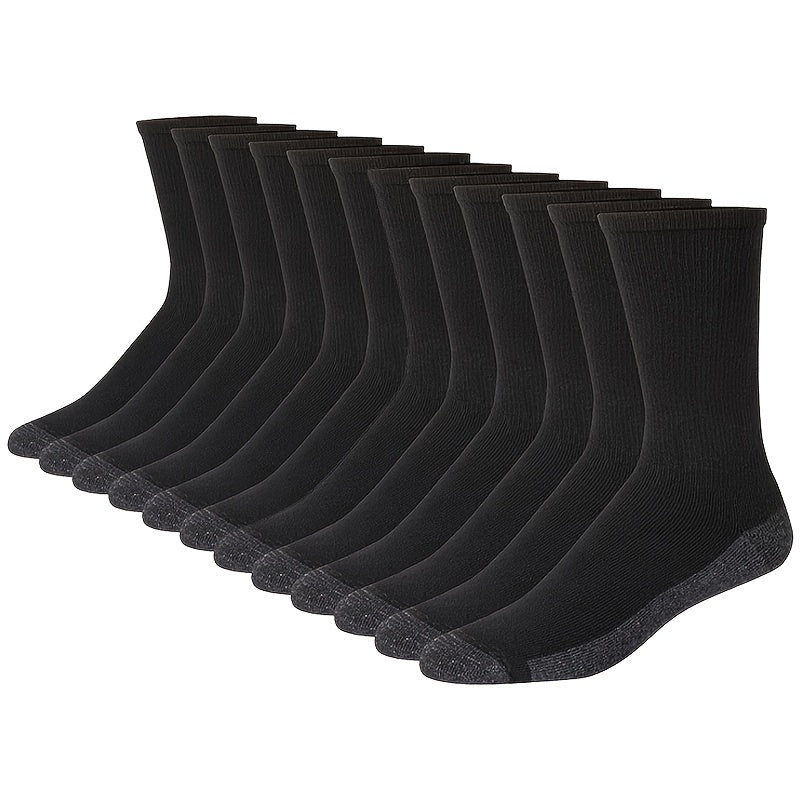 12 Pairs Sport Crew Socks Men Women Moisture Wicking Athletic Socks