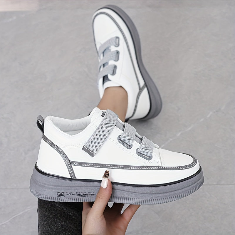 Women's Hook & Loop Fastener Skate Shoes Anti slip Lightweight Sneakers