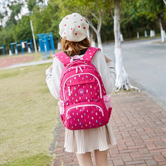 Colorful Leaves Printed Kids Backpack for Primary School Students