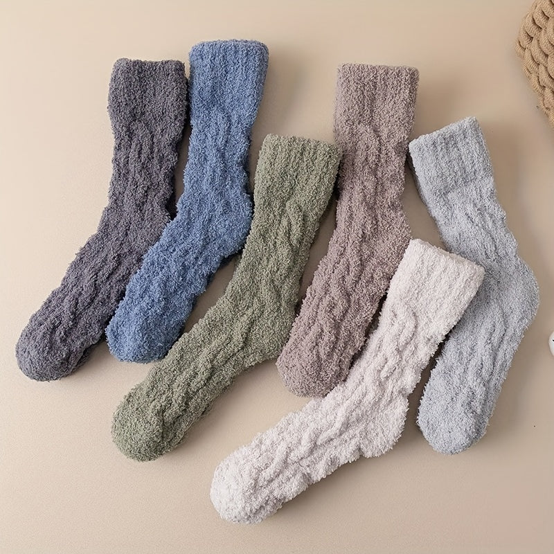 Men's Non-slip Winter Plush Sleep Socks Thick Warm Floor Socks