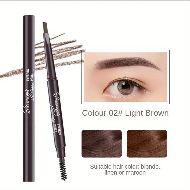 Double Headed Eyebrow Pen Long Lasting Spiral Brush