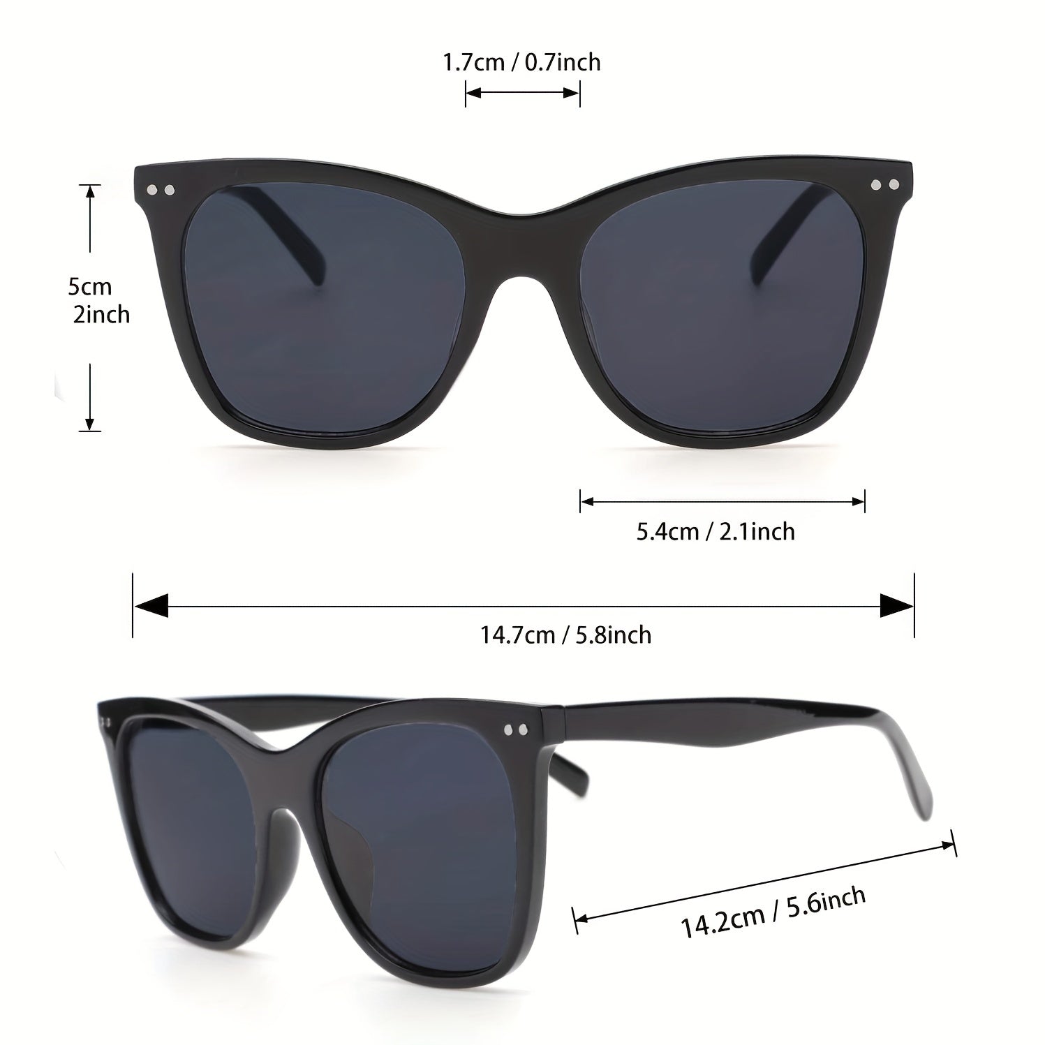 Oversized Cat Eye Sunglasses UV400
