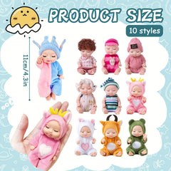 10pcs Mini Baby Toys 10 Realistic Animal Costume Dolls Mixed Dolls