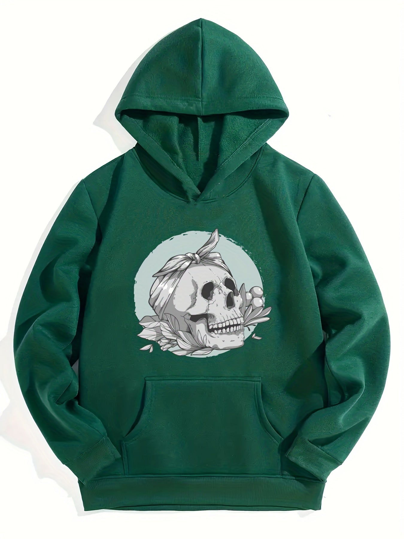 Skull Head Pattern Smart Hoodie For Girls Halloween Party Casual Long Sleeve
