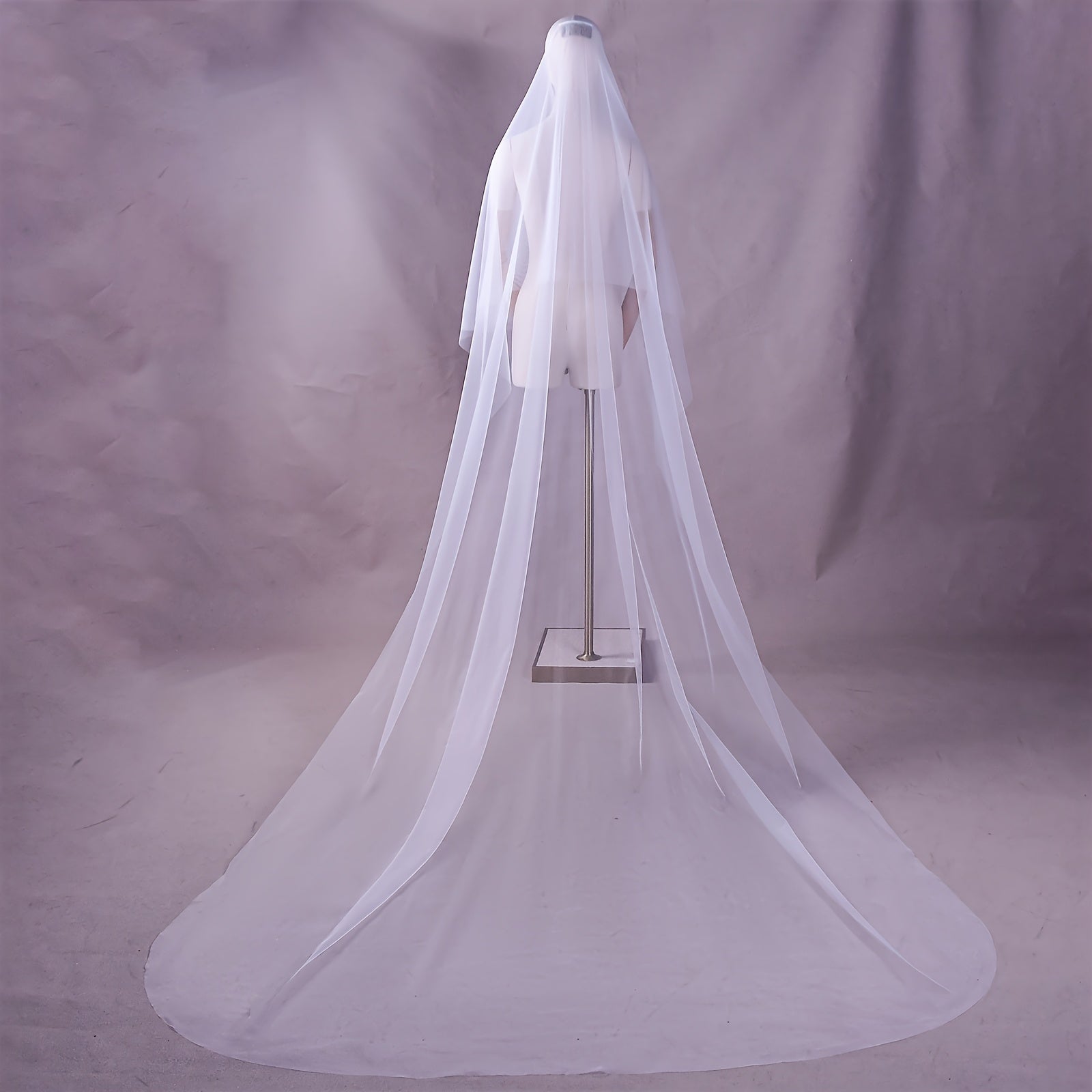 Double Layer Bridal Veil with Comb 100 Nylon Mesh Hand Wash No Printing