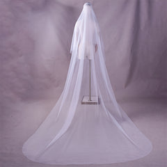 Double Layer Bridal Veil with Comb 100 Nylon Mesh Hand Wash No Printing