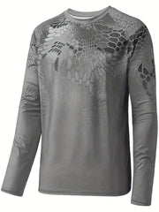 Men's Snake Skin Print UPF 50 Sun Shirt Quick Dry Rash Guard