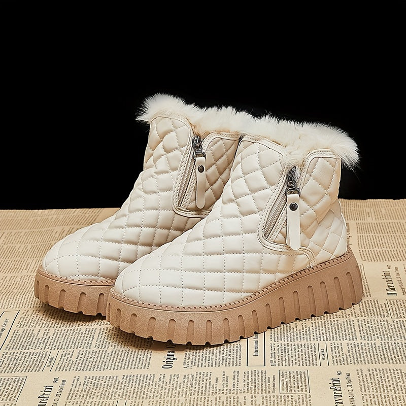 Women's Non slip Thickened Medium Tube Snow Boots