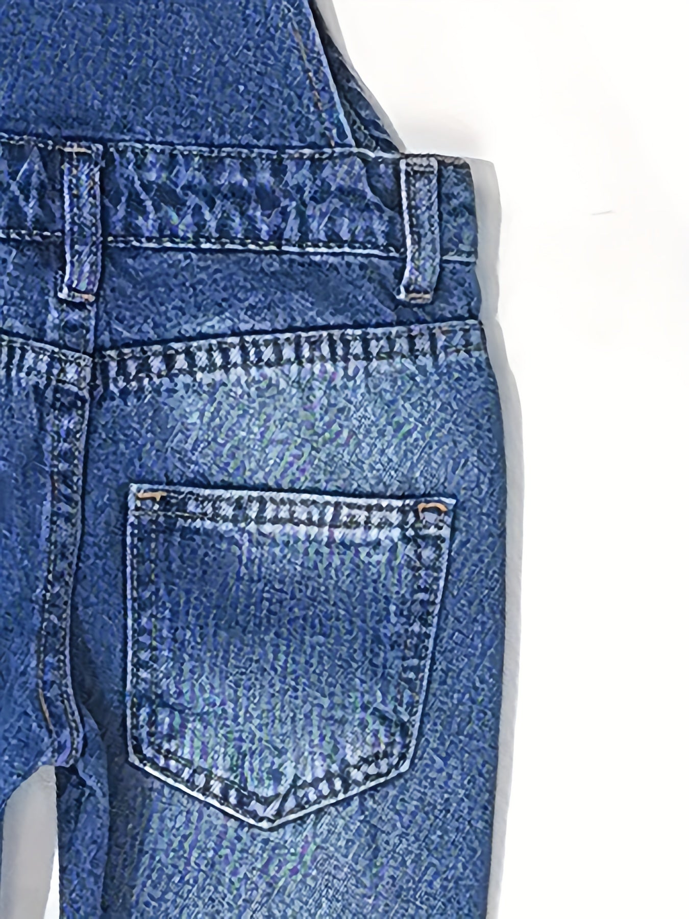 Boys Slim Fit Denim Overall Jumpsuit - Pockets