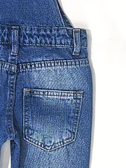 Boys Slim Fit Denim Overall Jumpsuit - Pockets