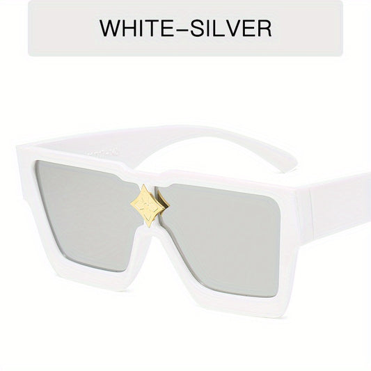 Men's Street Style Large Frame Square Sunglasses UV400