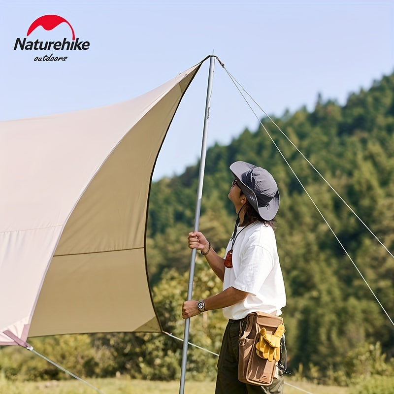 Silver Coated Canopy Tent Sun Rain Proof Tarps Outdoor Picnics