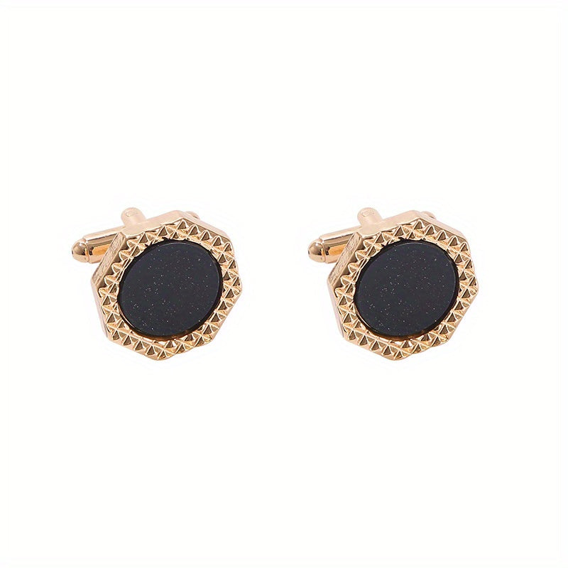 Men's Shirts w/ Round Diamond Cufflinks