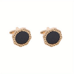 Men's Shirts w/ Round Diamond Cufflinks