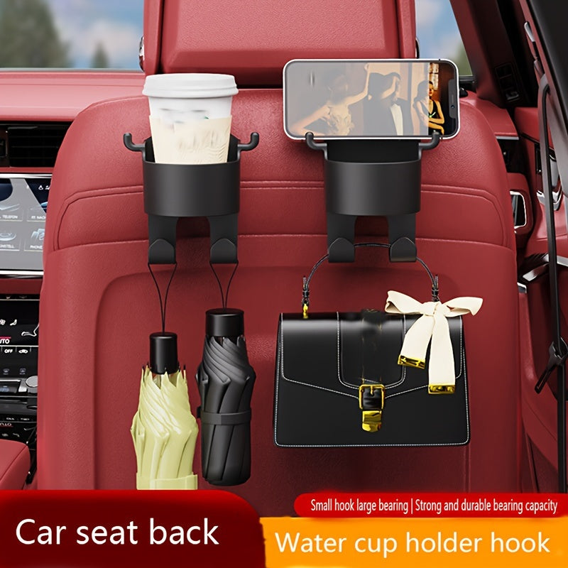 Car Seat Back Cup Holder & Hook Organizer